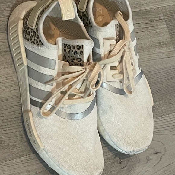 adidas Shoes - Womens Adidas NMD white & leopard print
